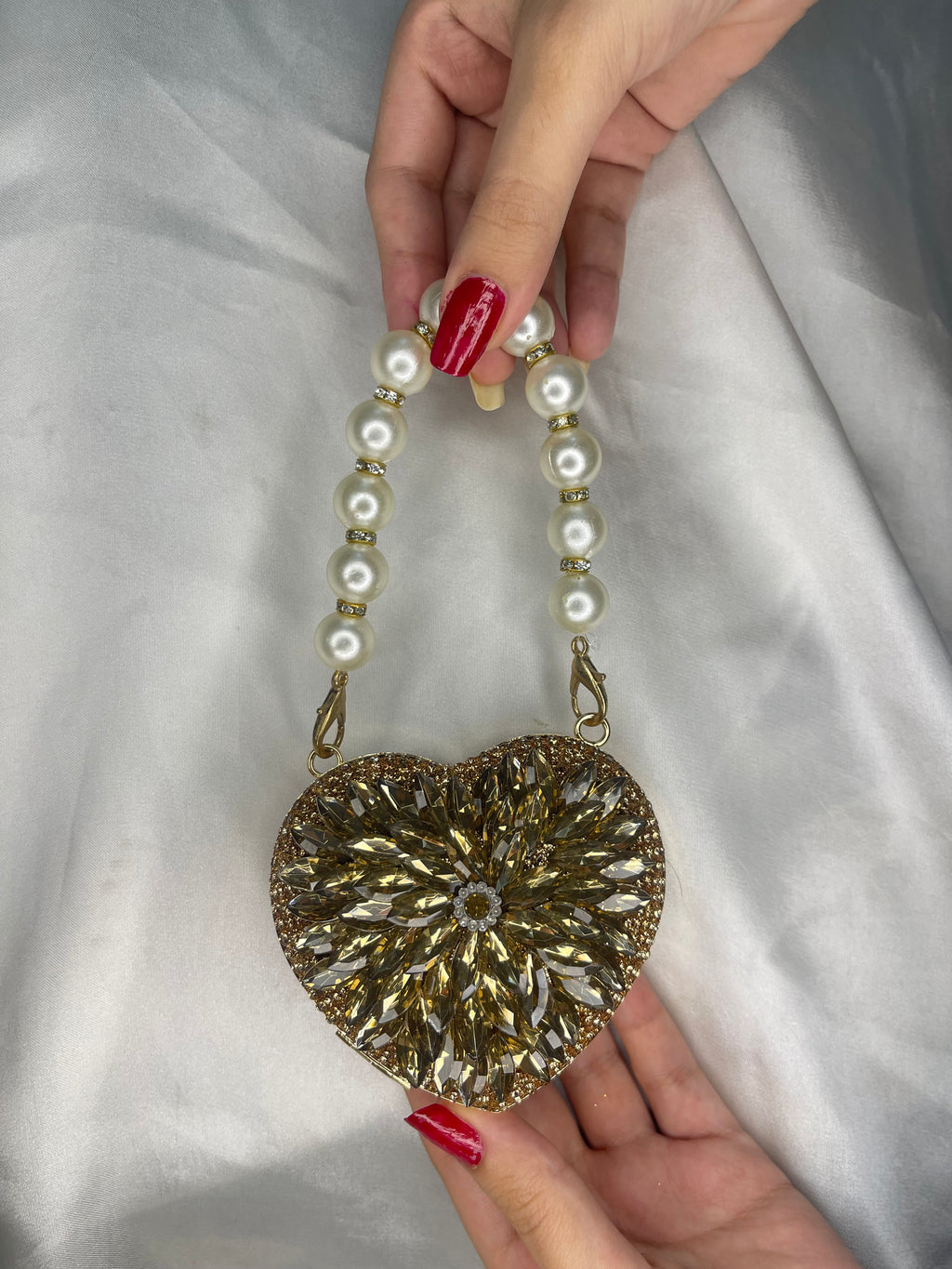 Crystal embellished- champagne bag