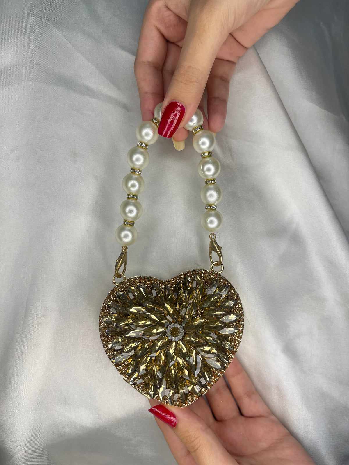 Crystal embellished- champagne bag