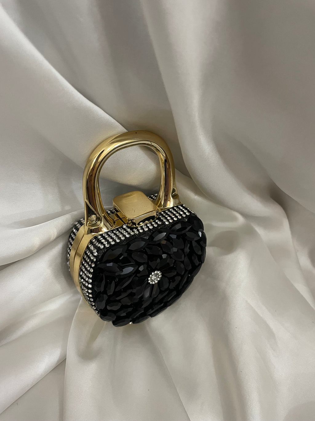 Black embedded stoned mini
