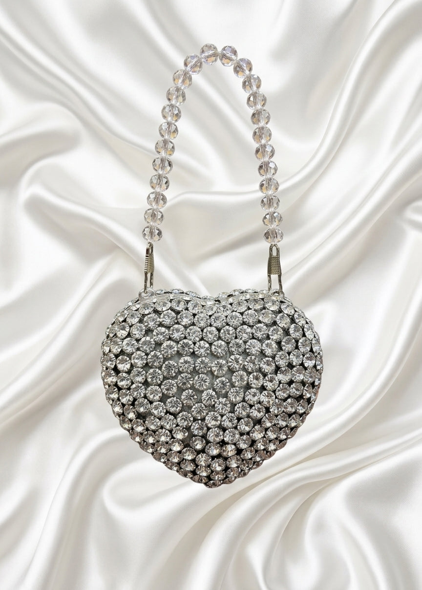 Silver stone clutch