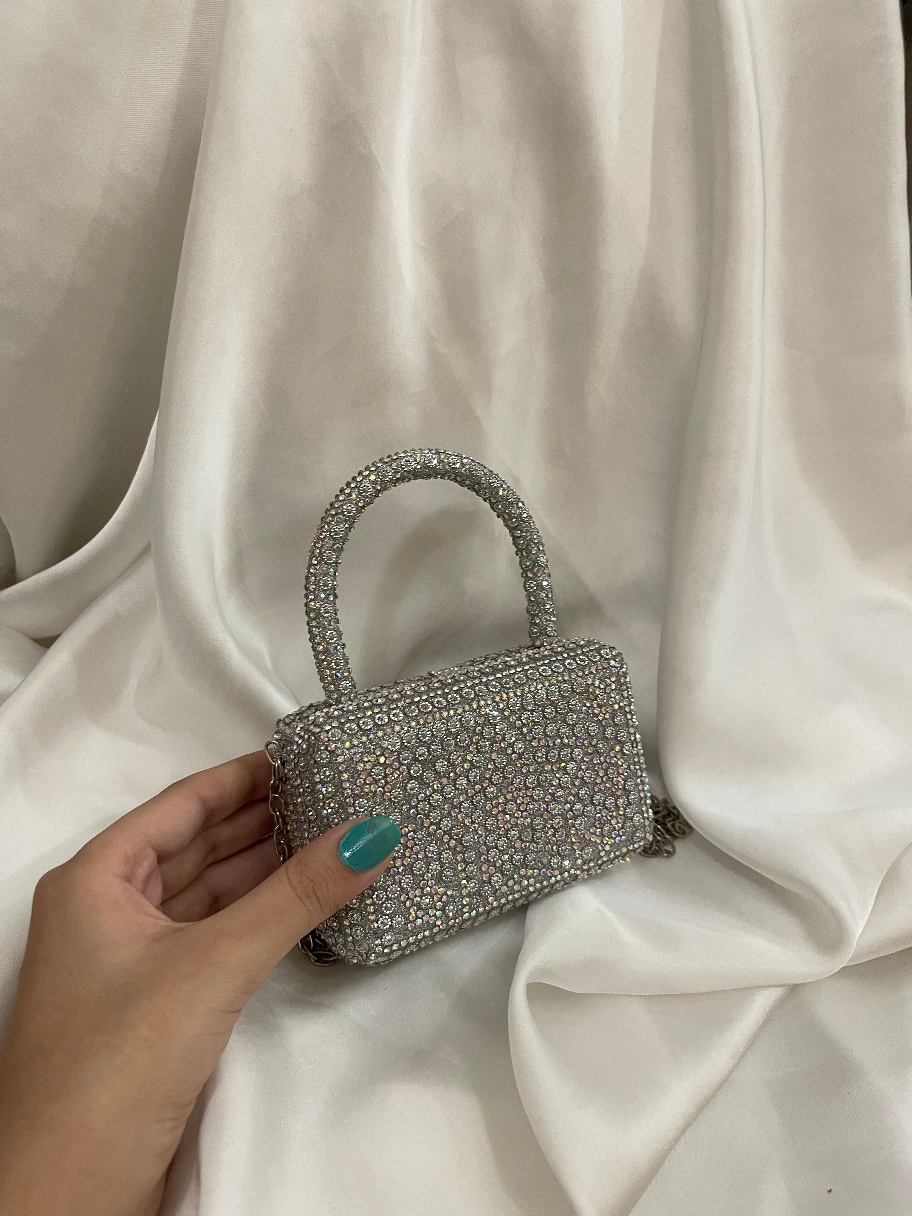 Silver mini bag