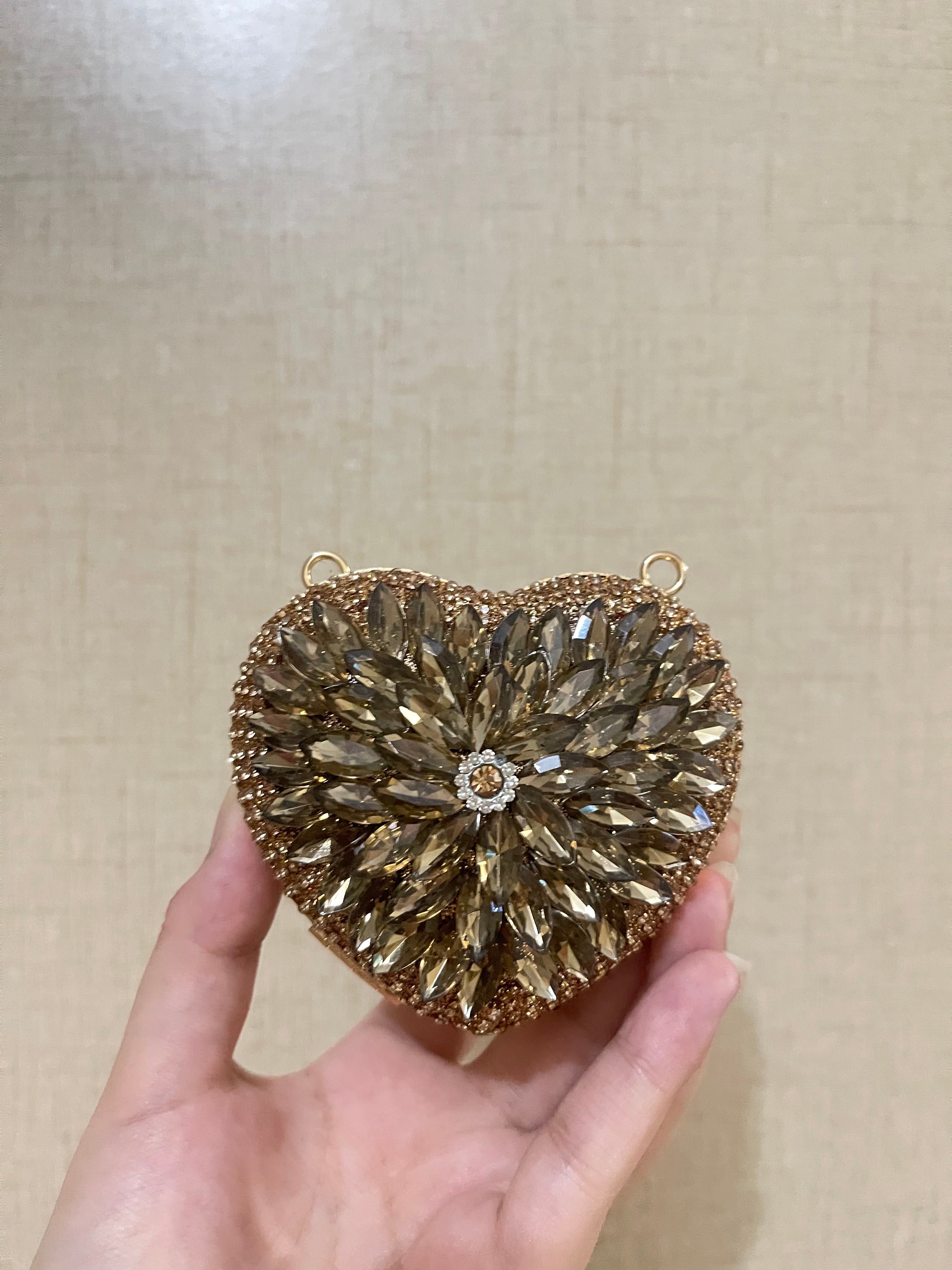 Crystal embellished- champagne bag