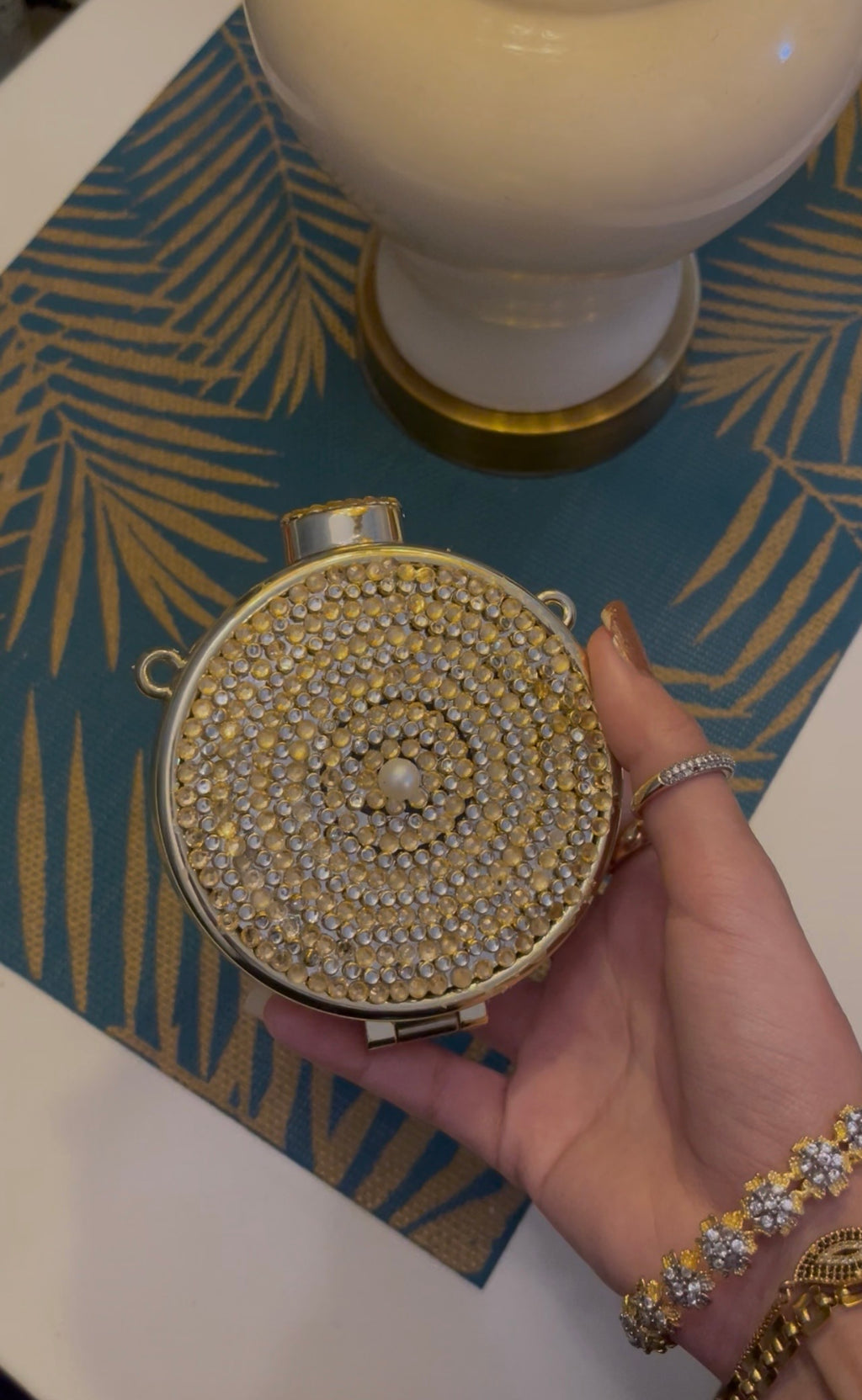 Hand-made mini acrylic clutch