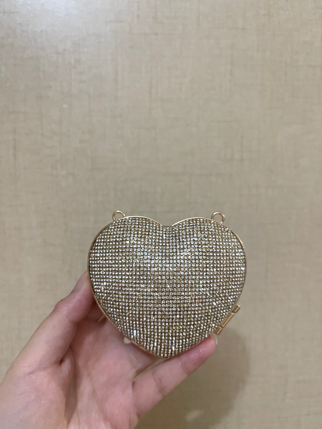 Mini stones embedded golden bag