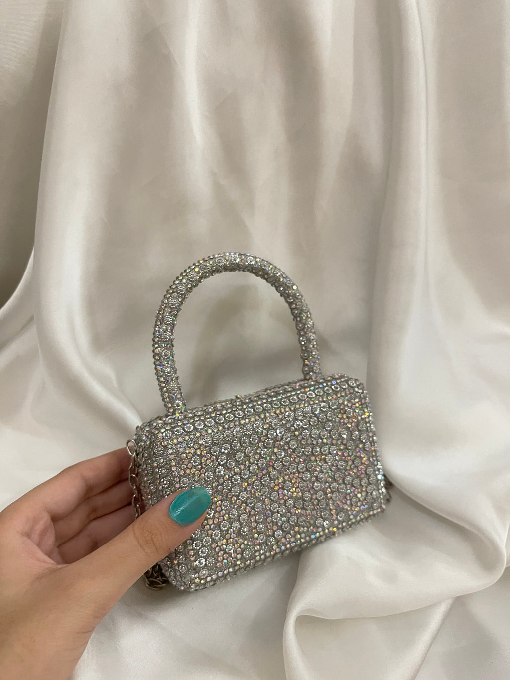 Silver mini bag