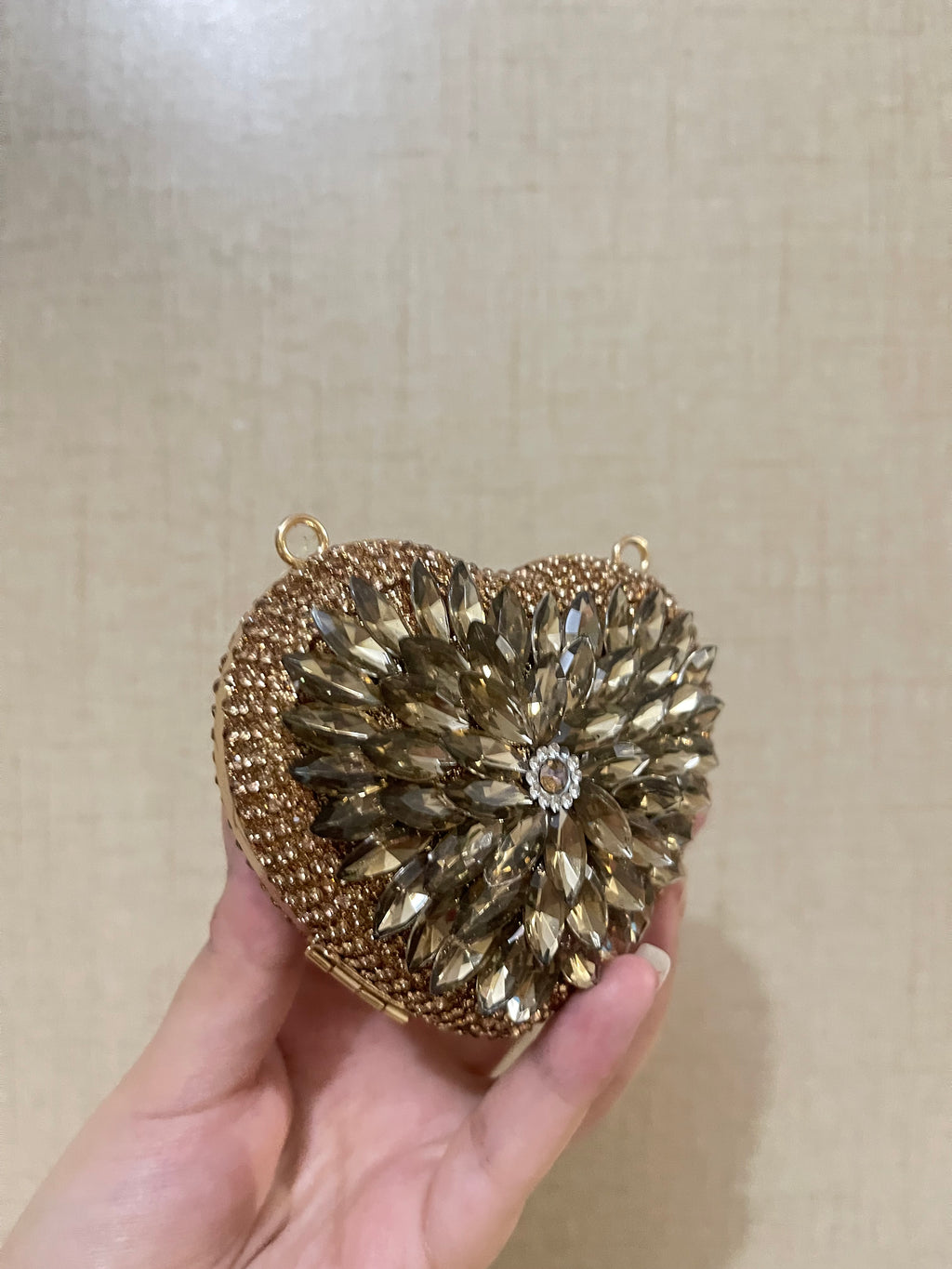 Crystal embellished- champagne bag
