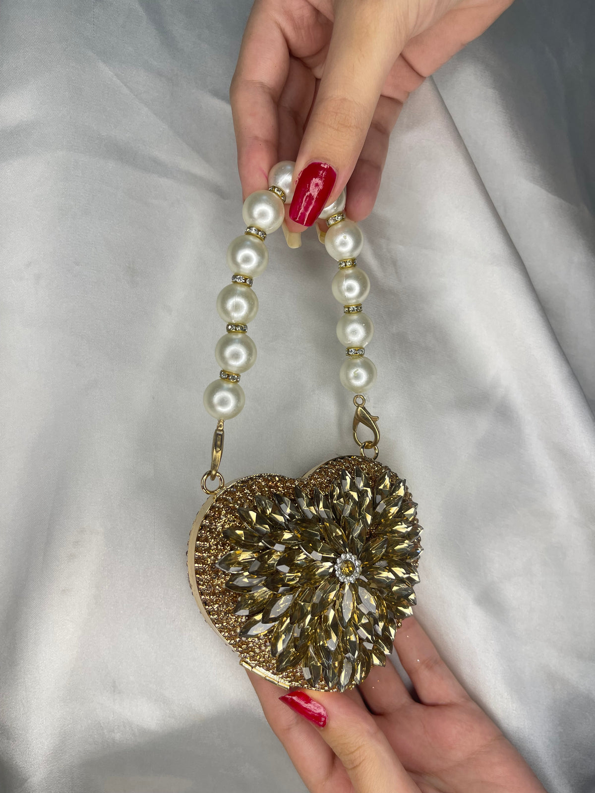Crystal embellished- champagne bag