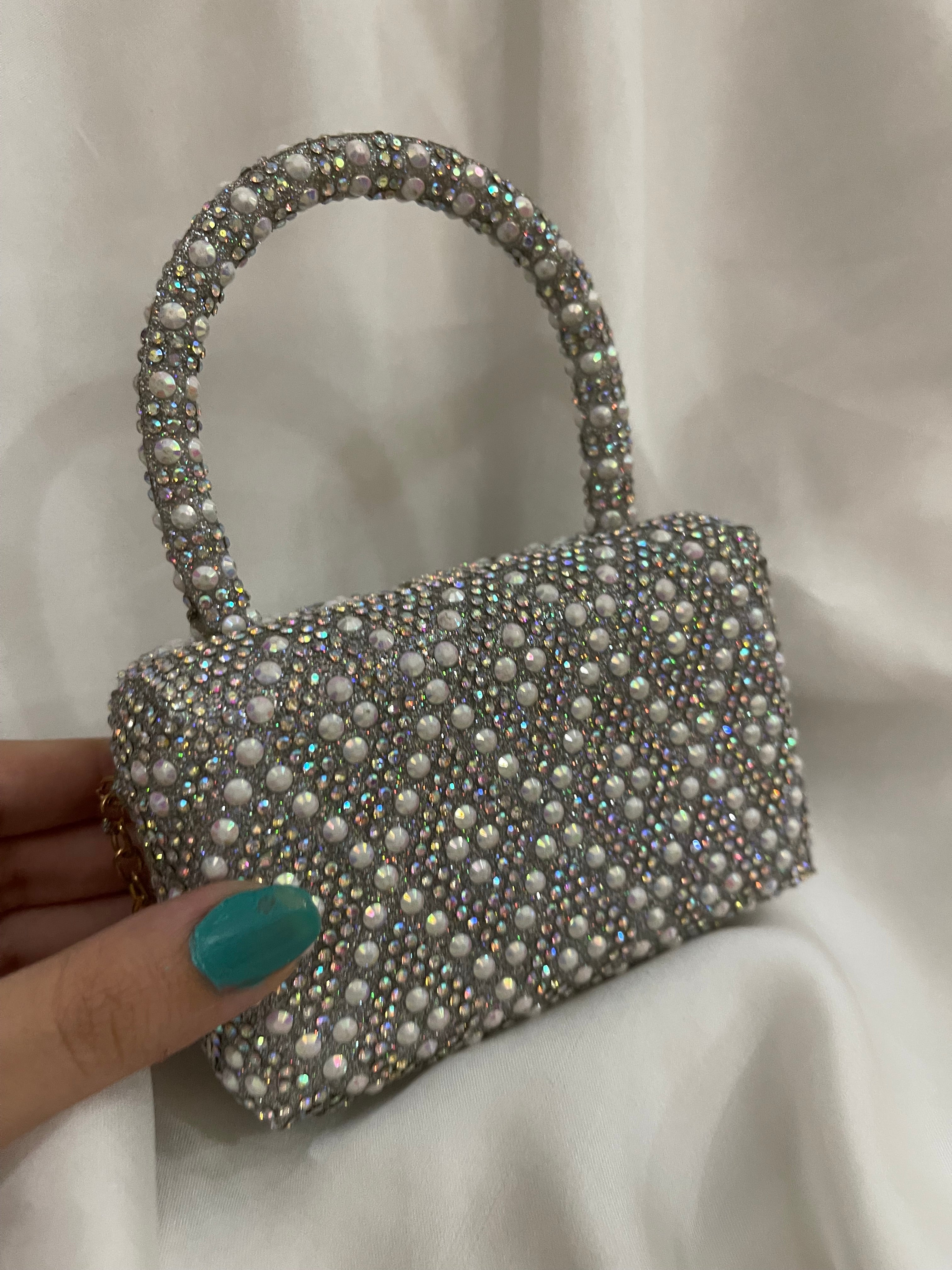 Silver mini bag