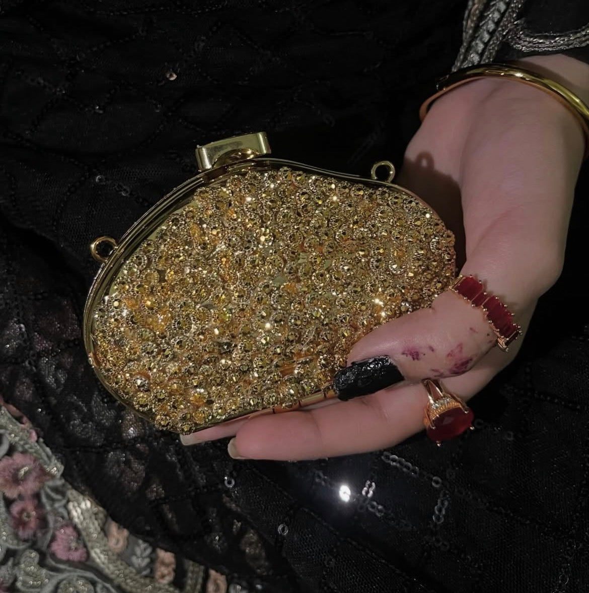 Golden mini bag
