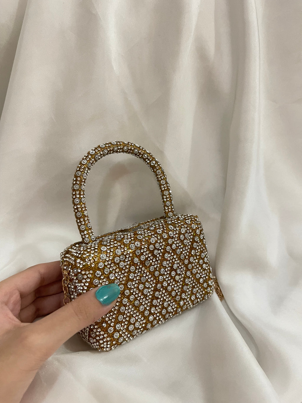 Golden mini bag