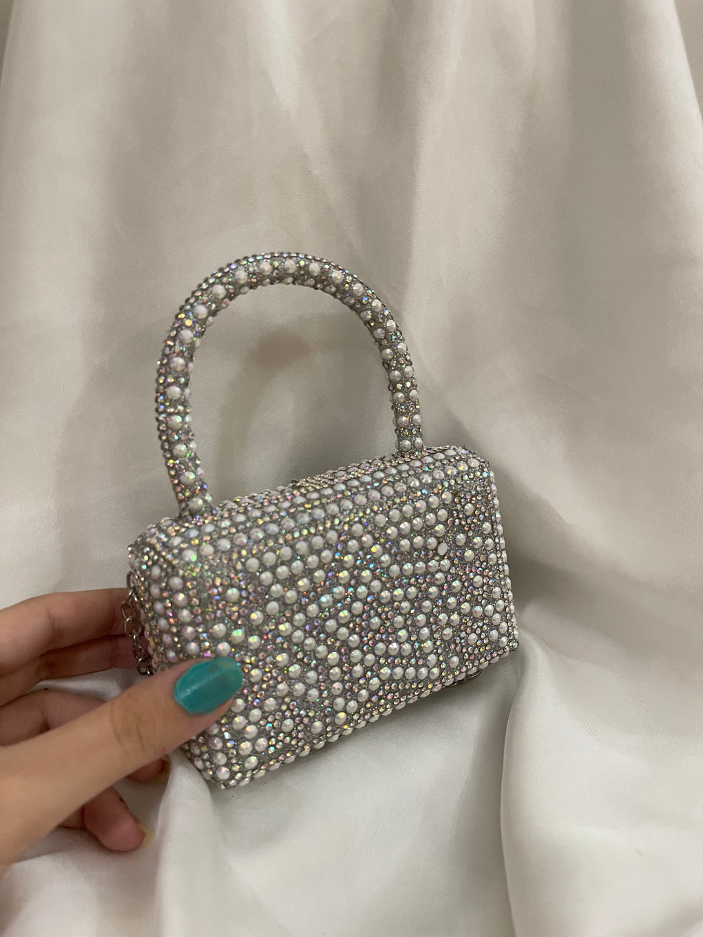 Mini silver bag