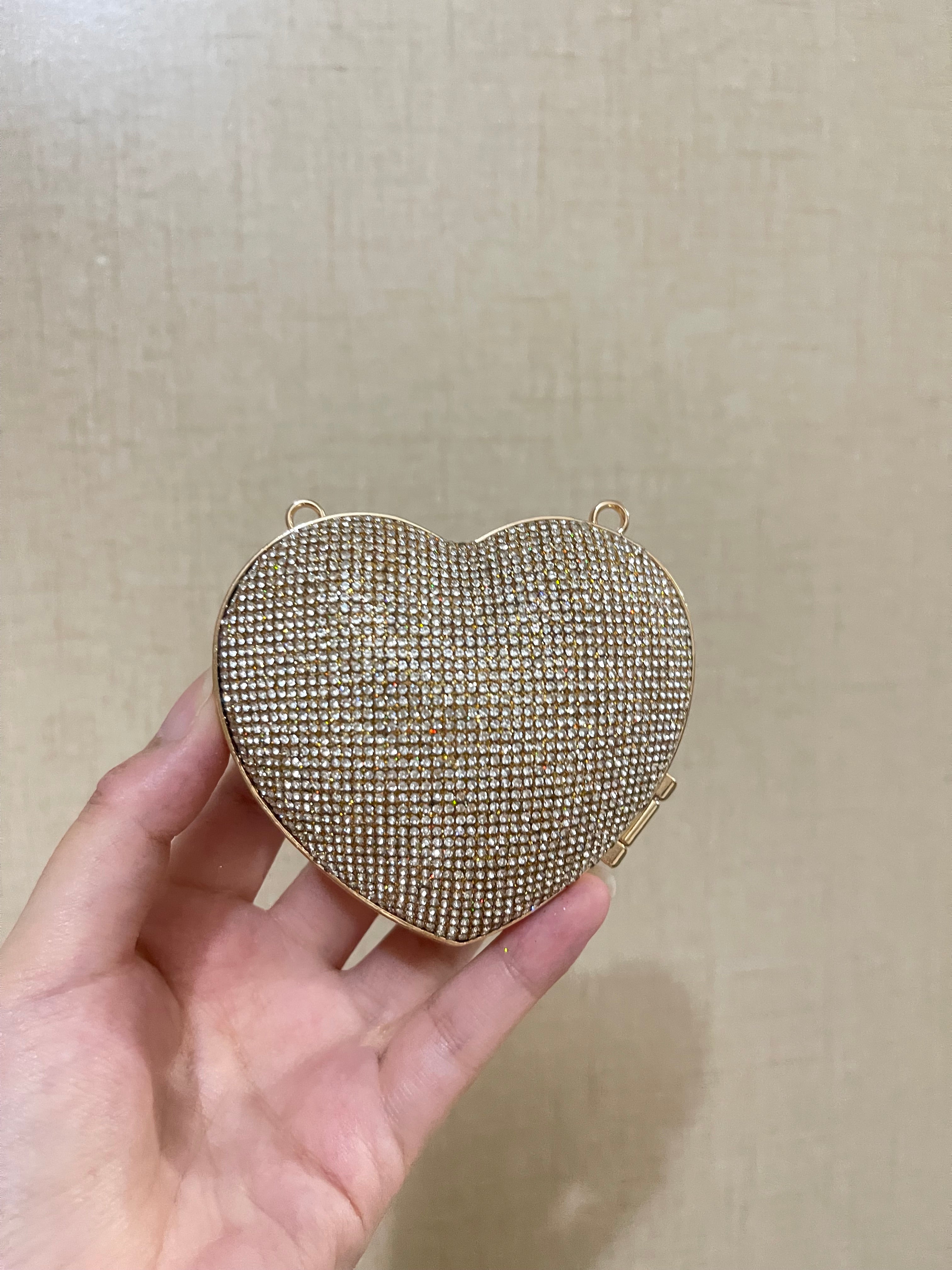 Mini stones embedded golden bag