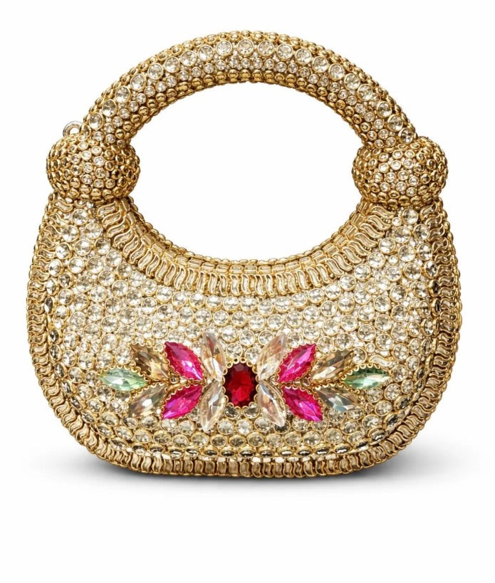 Crescent moon evening clutch
