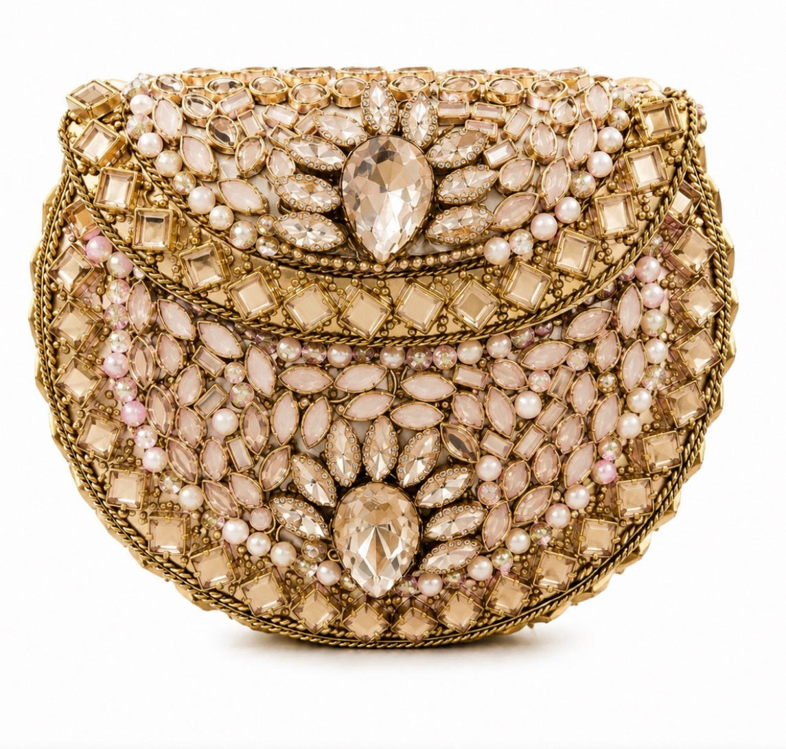 Handmade bridal clutch