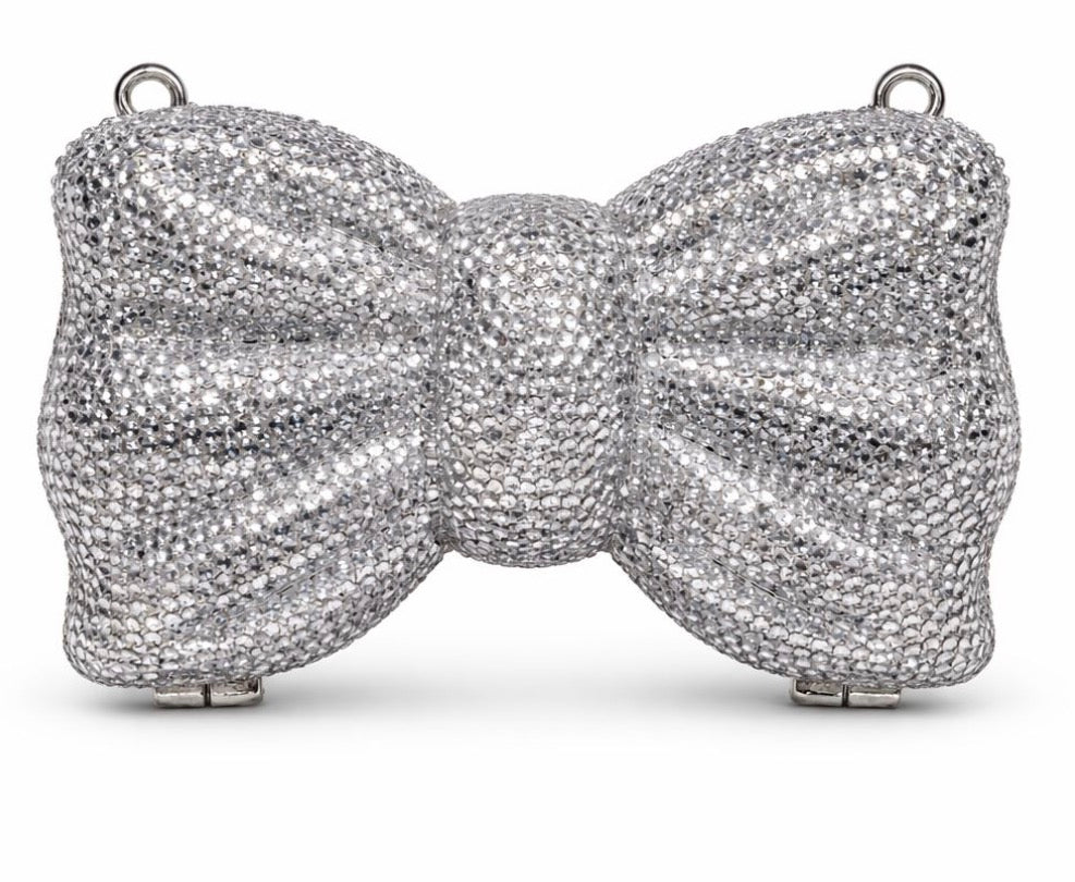 Swarovski silver clutch