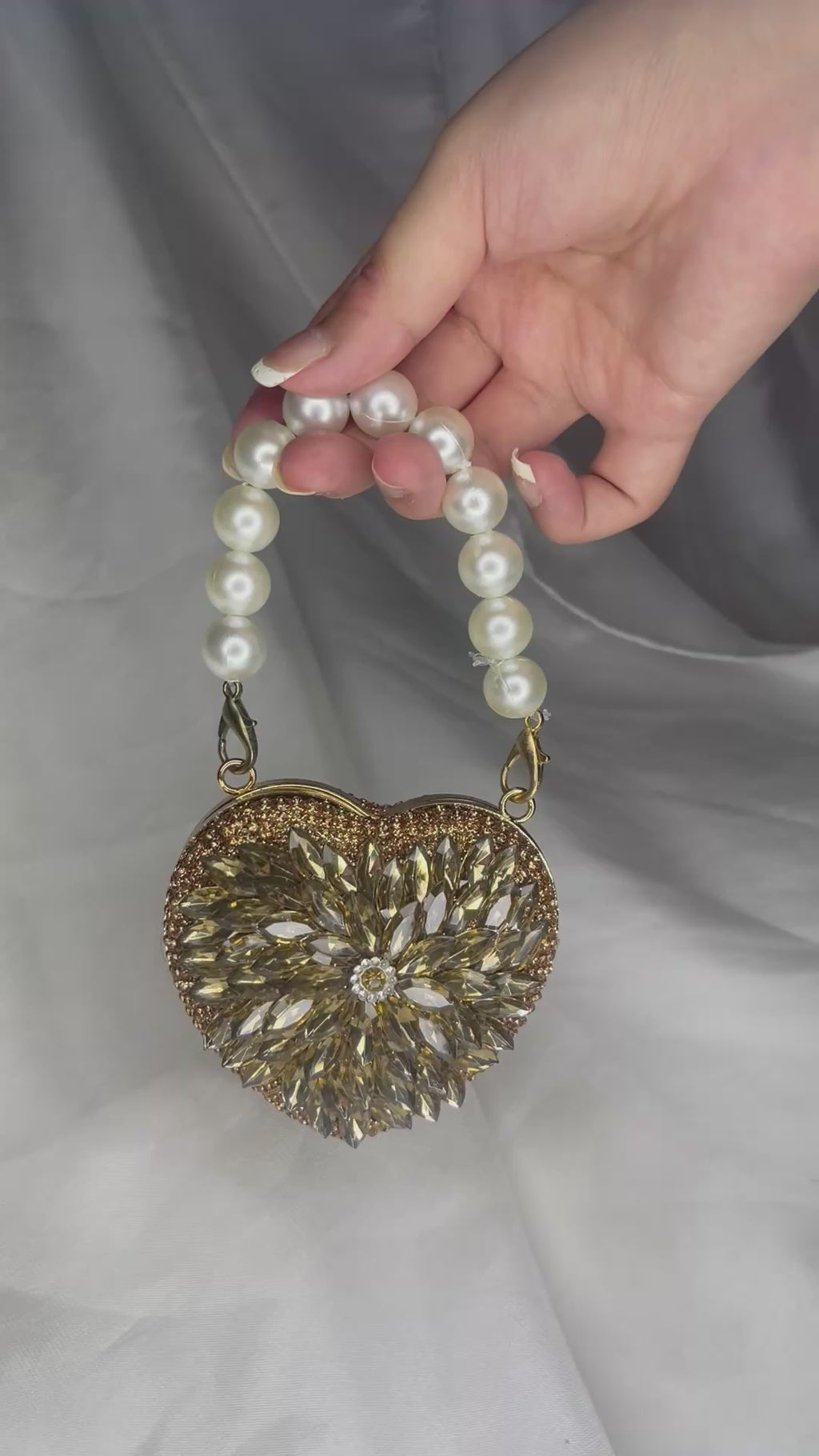 Crystal embellished- champagne bag